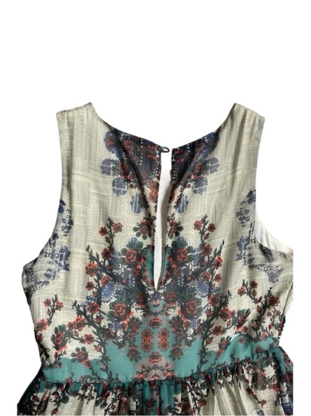 ANTHROPOLOGIE Bhanuni by Jyoti Madera Maxi Dress Sleeveless Floral size 2P - Picture 13 of 16